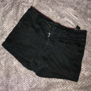 black high waisted shorts